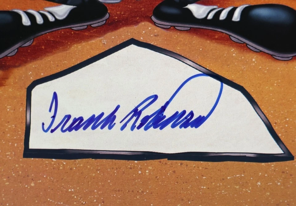 Frank Robinson Autographed Looney Tunes Baltimore Orioles Print JSA COA - Image 2 of 3