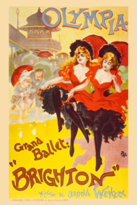 Olympia Grand Ballet Brighton Paul Dupont Leopold Wenzel France Ad Poster Print