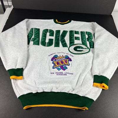VTG Super Bowl XXXI Green Bay Packers Sweatshirt Medium Big VTG Super Bowl XXXI Green Bay Packers Sweatshirt Medium Big