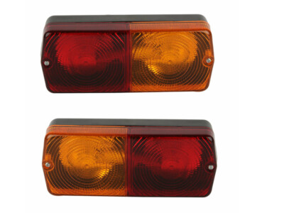 Pair Massey Ferguson FORD DAVID BROWN Tractor REAR STOP Flasher Light flat base