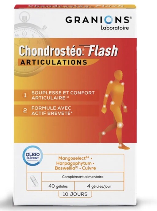 Chondrosteo Flash 40 Gélules : Solution Articulations Raides