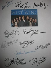 West Wing Signed Script X11 Rob Lowe Martin Sheen Allison Janney Aaron Sorkin RP