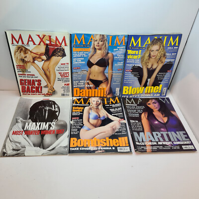 Vintage Maxim Magazine 6 Piece Bundle 1997-1999
