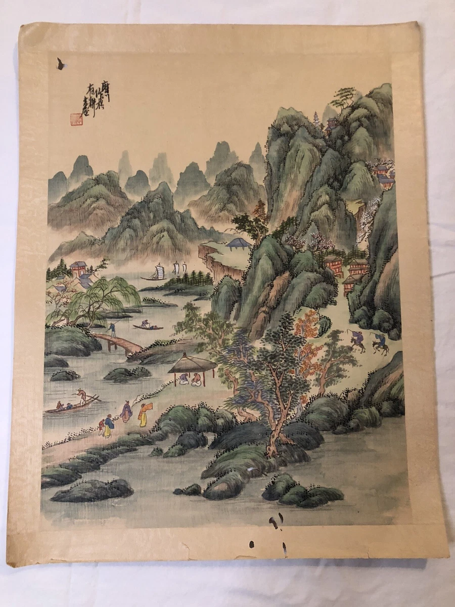 古董原始1900-1940 年中国画作、画卷| eBay