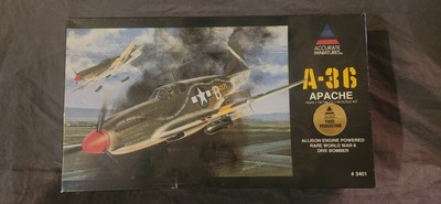 Accurate Miniatures A-36 Apache Dive Bomber 1:48 Unbuilt In OPEN BOX MODEL PLANE