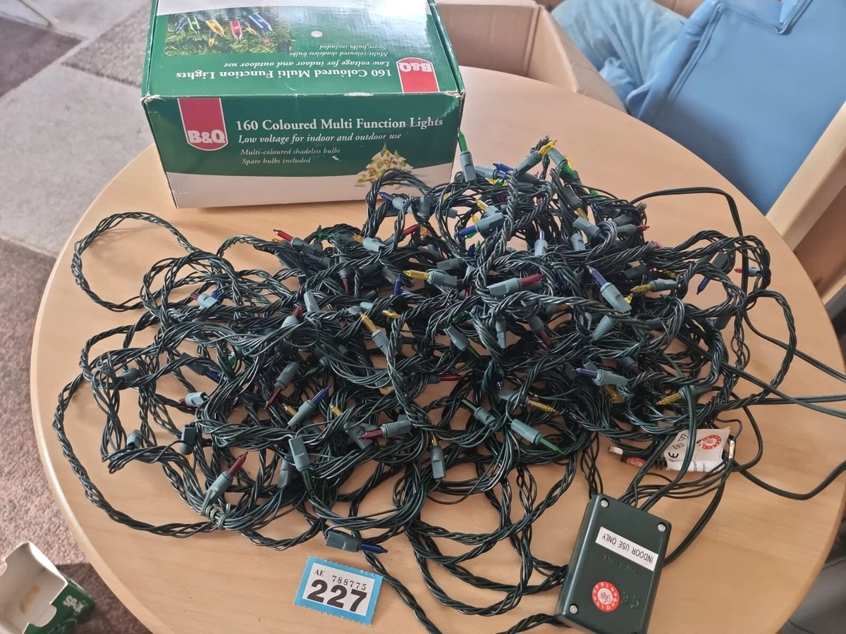 160 Coloured Multi Function Lights From B Q No Power Supply eBay