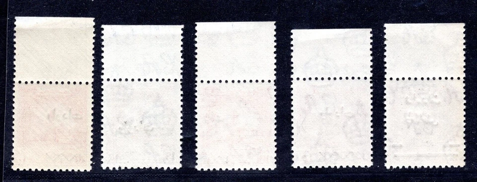 ПАЛЕСТИНСКАЯ ПОМОЩЬ МАРКИ ИОРДАНИИ 1956 ПЯТЬ РАЗЛИЧНЫХ ДОХОДОВ НАДПЕЧАТКИ - Изображение 2 из 2