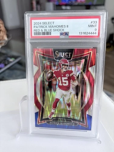 2024 Panini Select Patrick Mahomes II #33 Red & Blue Shock PSA 9 Chiefs
