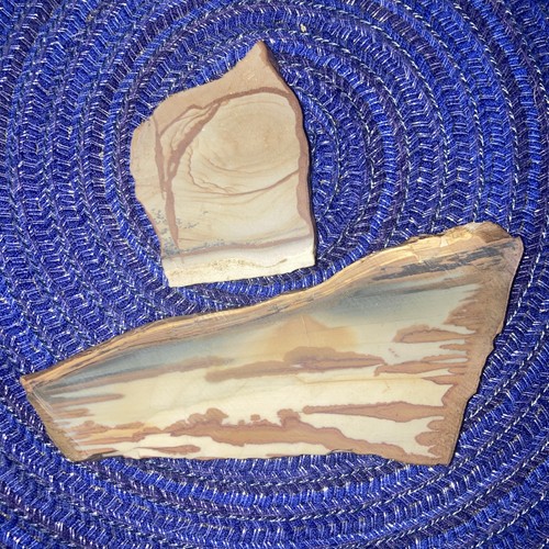 Picture Jasper Slabs- 2 Small Slabs Weighing 63g Together- Beautiful Patterns