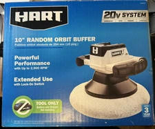 HART 20-Volt System Cordless 10-inch Random Orbit Buffer Kit HPBF01B Tool Only