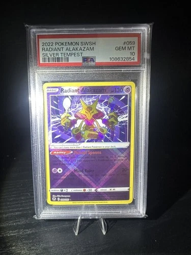 PSA 10 Radiant Alakazam 059/195 | Radiant Rare | Silver Tempest | 2022