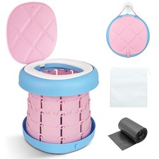 Portable Toilet Camping Foldable Potty for Toddler Adults Kids Travel Potty f...