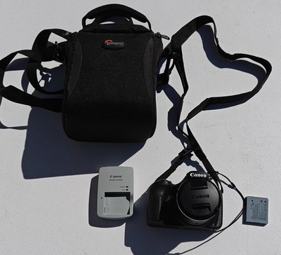 Canon PowerShot SX520 HS 16MP 42x Optical Zoom Camera W/Xtr Battery, TESTED
