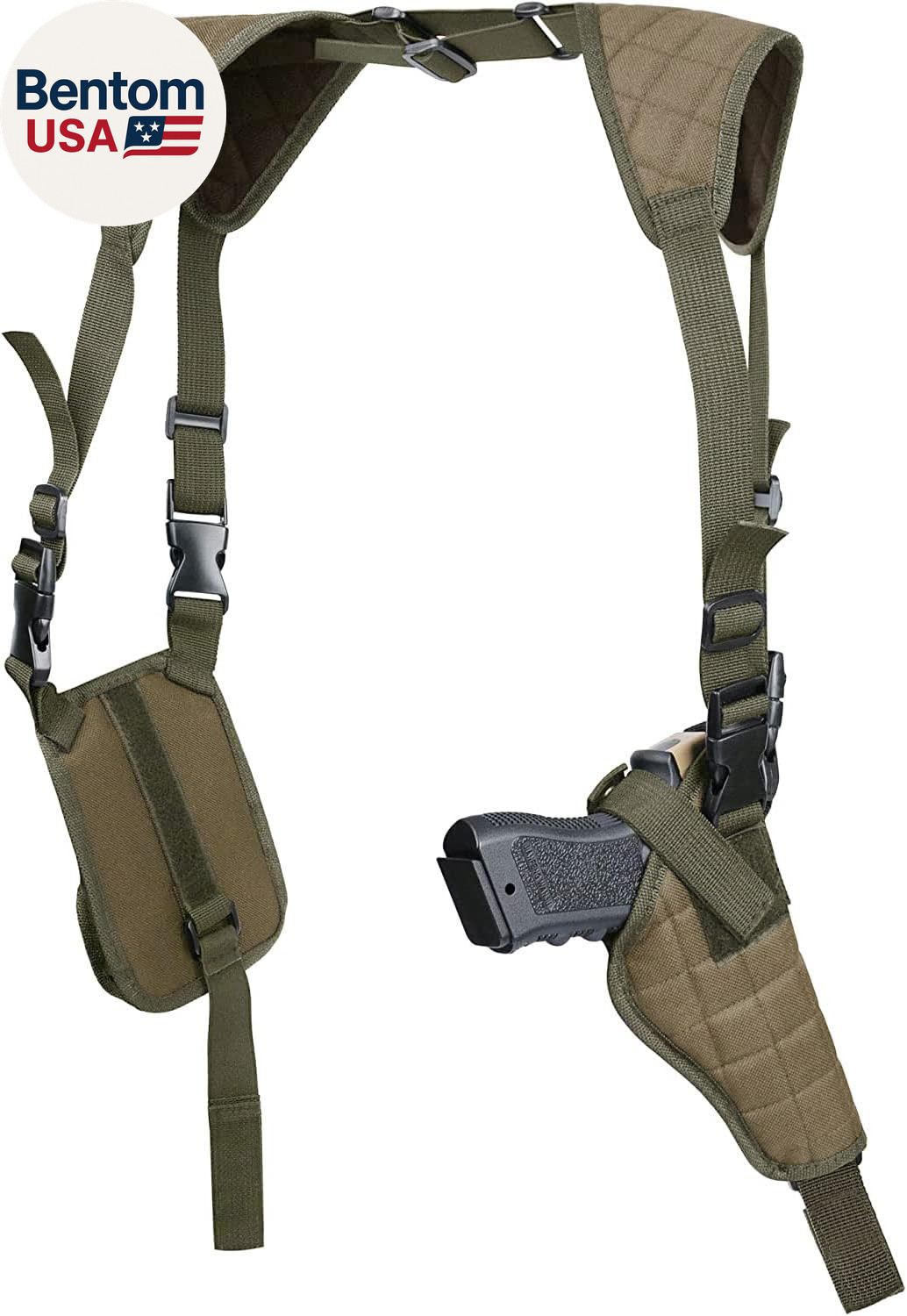 Twod Concealed Carry Shoulder Holster Nylon Cross Harness Vertical Shoulder Hols