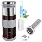 Cold Brew Coffee Maker  Jar Pitcher 800ML Stainless Steel  with Cup Brush1790
