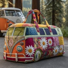 Hippie Van gesteppte Reisetasche &ndash; Weekender Duffle Bag