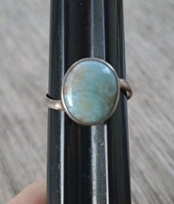 Larimar Sterling Silver Ring Size 7