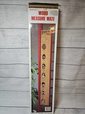 Vtg Measure Mate School Years Growth Picture Chart - Wood - 1985 - Height Ruler