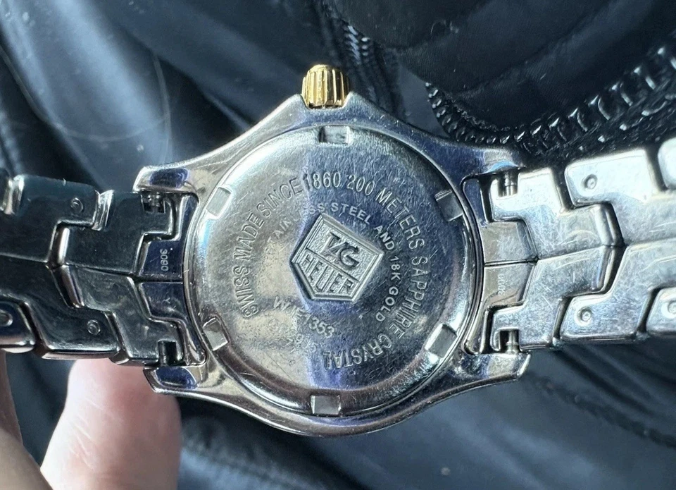 TAG Heuer Link womens Watch WJF1353 MOP & diamond dial  SS and 18kbezel fit 6.5” - Image 3 of 4