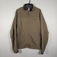 Patagonia Jacket Men s XL Polartec Softshell Windblock Brown Workwear Full Zip