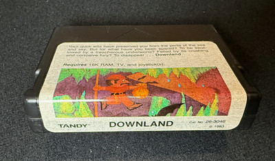 Downland Tandy TRS-80 Color Computer CoCo Game Cartridge 26-3046 Vintage 1983