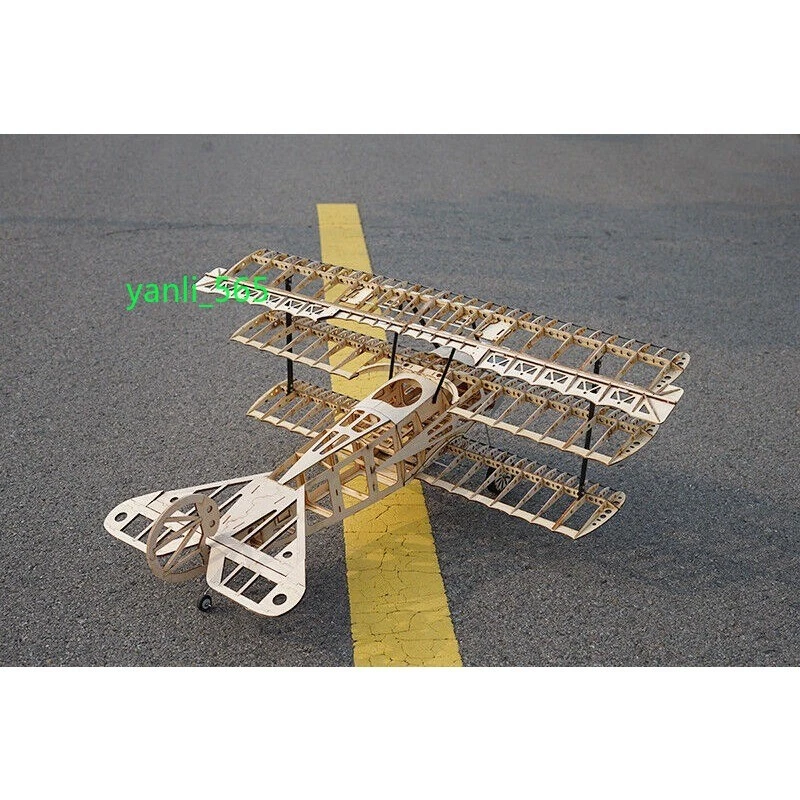 DIY Fokker Dr.I Red Baron Wood Plane Airplane Kit Model Toy Kits Wingspan 102cm- - Image 2 of 4