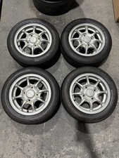Rare Option Autozam Az-1 Alloy Wheels Set Of 4 With Unused Tires Rare Option Autozam Az-1 Alloy Wheels Set Of 4 With Unused Tires