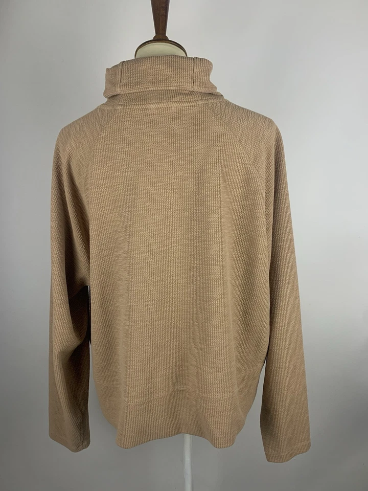 DKNY SPORTS Women's Pants Set Lounge Size Large Beige Pull on Pockets High Neck - Image 4 of 4