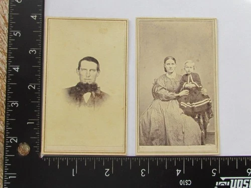 Civil War 1st New Jersey Light Artillery soldier & wife cdv photographs
