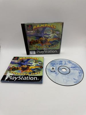 Rampage Through Time   PAL PlayStation 1 - PS1   CIB - Black Label - Selten