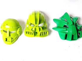 Lego Bionicle Head Face Masks Green Lot 11 Assorted Replacement Parts