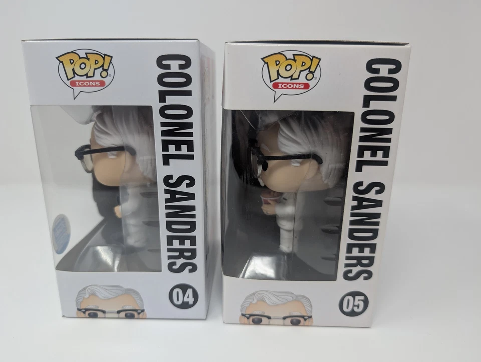 Juego de figuras de vinilo Funko Pop Icons Coronel Sanders KFC #04 #05 edición limitada Foto 2 de 4