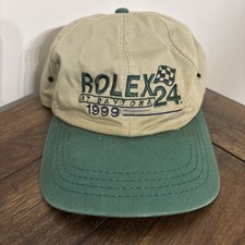 Rolex at Daytona 24 Hat Cap Tan Strapback Hat NASCAR Rare 1999