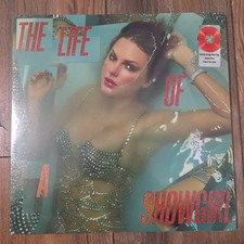 TAYLOR SWIFT THE LIFE OF A SHOWGIRL ORANGE GLITTER VINYL LP New Sealed In Hand