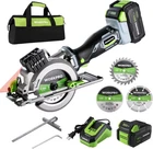 20V Cordless Mini Circular Saw 4-1/2" Compact Wireless Circular Saw 3 Blades