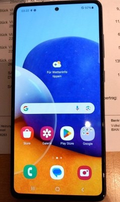 SAMSUNG Galaxy A72  6,7 Zoll Super-AMOLED 128 GB 6GB RAM 5.000 mAh Dual SIM Blau