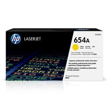 HP 654A Yellow Toner Cartridge Works Color LaserJet Enterprise M651 Series C