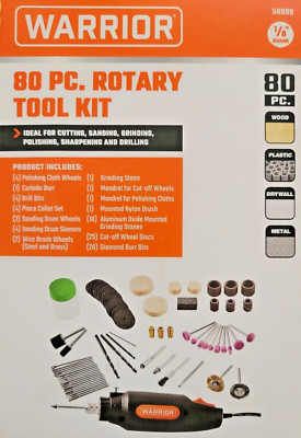 80 Pieces AC/DC Rotary Tool Kit Cut Drill Grind Glass Metal | eBay