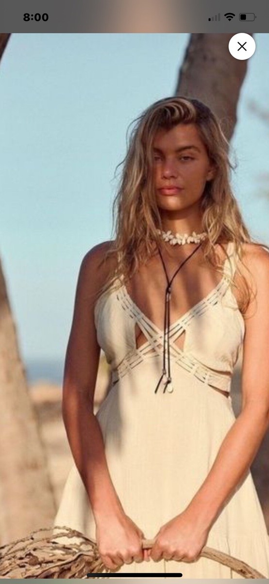 free people auralie maxi dress Free People Auralie Strappy Maxi Dress XS