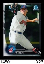 1-2016 BOWMAN CHROME PROSPECTS BRADY AIKEN INDIANS QTY