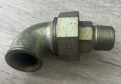 3/4'' NPT MÄNNLICH WEIBLICH ÜBERWURFBOGEN 90 GRAD VERZINKT FORMROHR LUFTVERSCHRAUBUNG