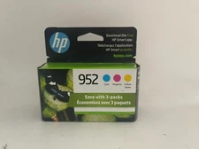 HP 952 Tri-Color Cyan, Magenta, & Yellow Ink Cartridges Exp 10/2026+
