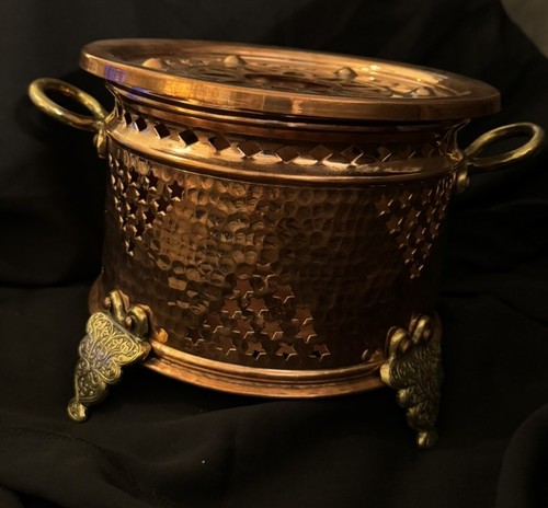 TURKISH TRADITIONAL HANDMADE COPPER TEAPOT SET & Warmer NEW! - Picture 21 of 24