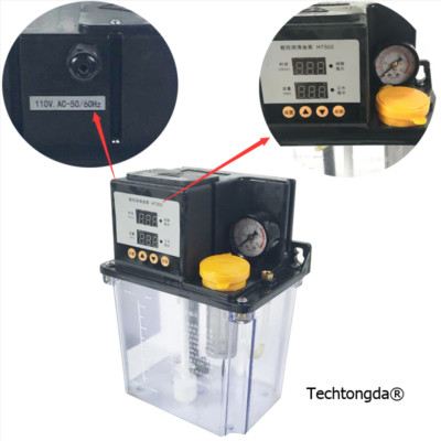 Techtongda Dual Digital Display Automatic Electric Lubrication Pump Oiler 110V2L