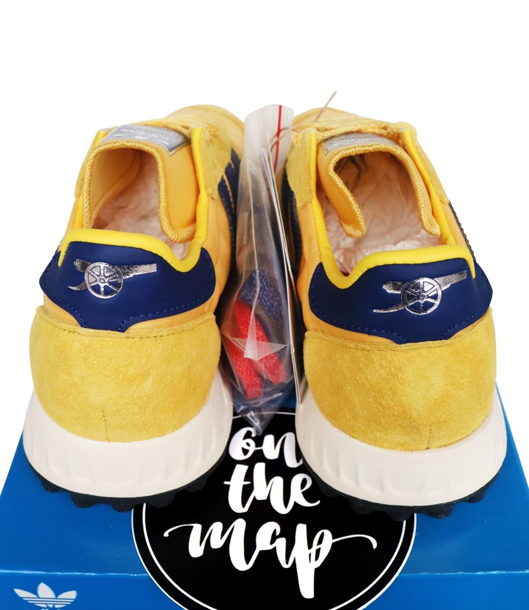 Adidas TRX Vintage Arsenal FC 1971 Yellow Navy Blue UK 3 4 5 11 US