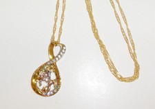 Gold Rhinestone Colorful UNICORN NECKLACE PENDANT Charm 18"-22" Adjustable Chain