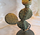 VINTAGE PRICKLY PEAR CACTUS 8" VERDIGRIS LAMP — photo 8