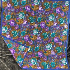Albert Nippon 100 Silk Square Scarf Floral