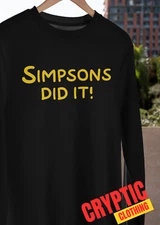 Simpsons Did It T-SHIRT S-3XL Funny Prediction Vintage Cartoon Humor Joke TEE