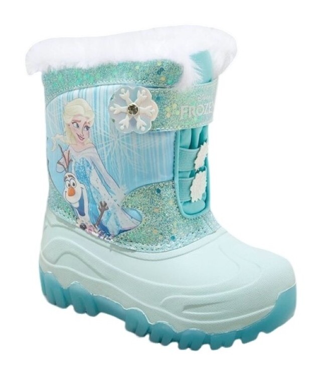 DISNEY FROZEN Waterproof Insulated Snow Boots with Lights NWT Size